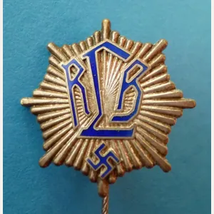 Third Reich : Reichsluftschutzbund (RLB) 1st Pattern Membership Stick-pin Lapel-badge.