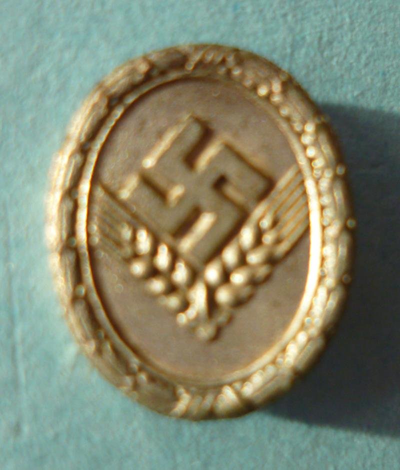 Third Reich : Reichsarbeitsdienst (RAD) Miniature 12-year Service Medal for Women Stickpin Lapel-badge. — image 2