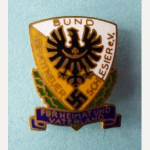 Third Reich : Bund Heimattreuer Schlesier e.V Members' Enamel Stick-pin …