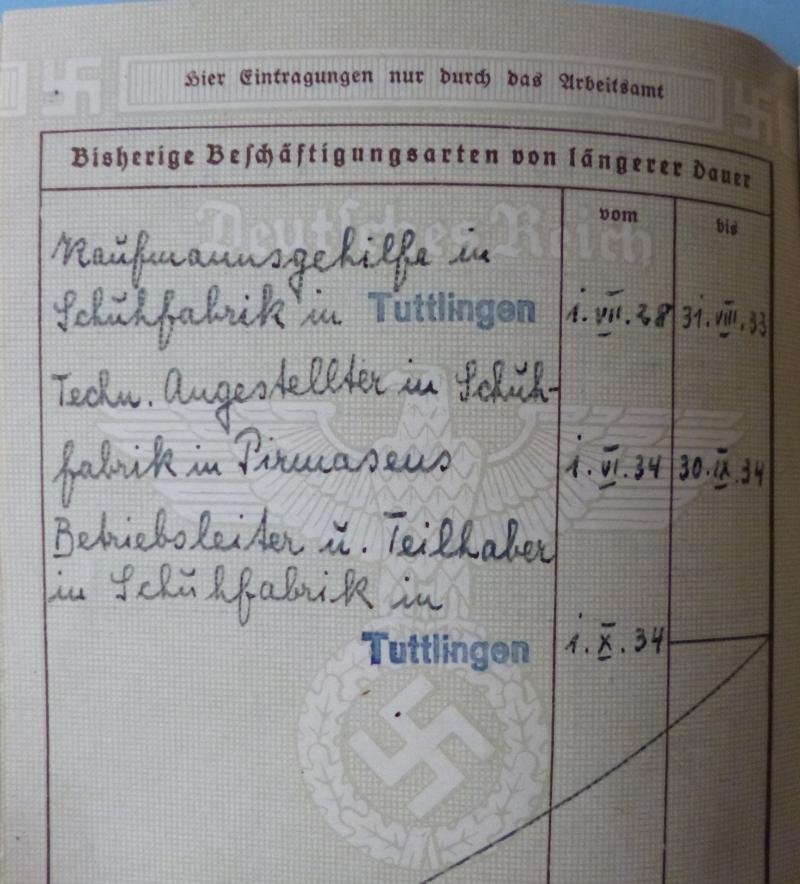 Third Reich : Second-pattern Arbeitsbuch. — image 3