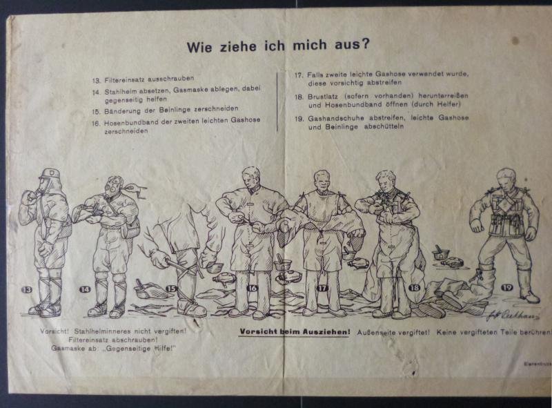 Third Reich : Wehrmacht Instruction Leaflet for wearing the Light Gas-clothing 39. — image 3