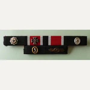 Third Reich / BRD : Kriegsmarine Veteran's Six-ribbon 1957-pattern Ribbon-bar.