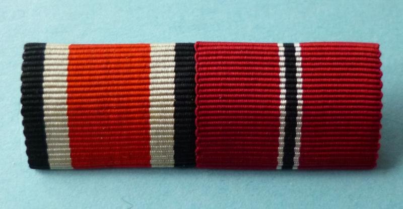 Third Reich : Medal Ribbon-bar with Two 25mm wide Ribons. — image 2