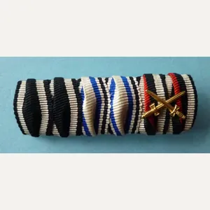 Imperial : German Bavarian Medal-ribbon Bar with Three Ribbons.