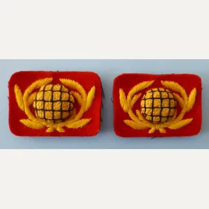 Pair of Royal Marines Bandsmans No1 Dress Collar-badges.