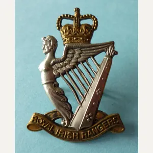 Royal Irish Rangers Officers' Bi-metal Cap-badge,
