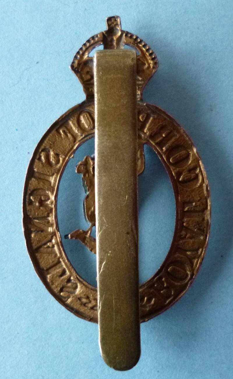 Royal Corps of Signals (King's crown) Cap Badge with Slider Fitting on the Reverse. — image 2
