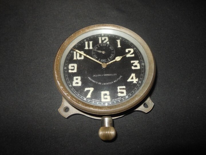 WW1 French Armée de l'Air – AIRCRAFT COCKPIT CLOCK – Nieuport Caudron SPAD RARE — image 2