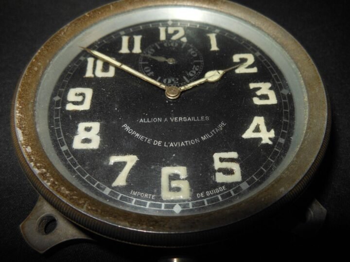 WW1 French Armée de l'Air – AIRCRAFT COCKPIT CLOCK – Nieuport Caudron SPAD RARE — image 3