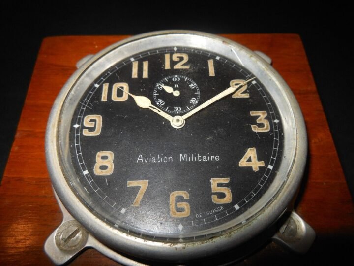 WW1 French Armée de l'Air – AIRCRAFT COCKPIT CLOCK – Nieuport Caudron SPAD RARE — image 6