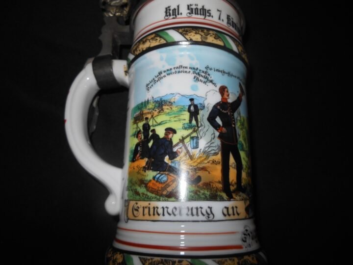 WW1 Imperial Prussian Army – REGIMENTAL STEIN – 7. KONIGS INF. RGT. 106 LEIPZIG — image 9