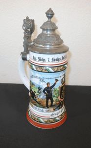 WW1 Imperial Prussian Army – REGIMENTAL STEIN – 7. KONIGS …