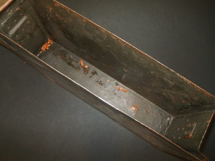 WW2 German Wehrmacht Patronenkasten 34 – STEEL STORAGE BOX / CAN – NICE! — image 8