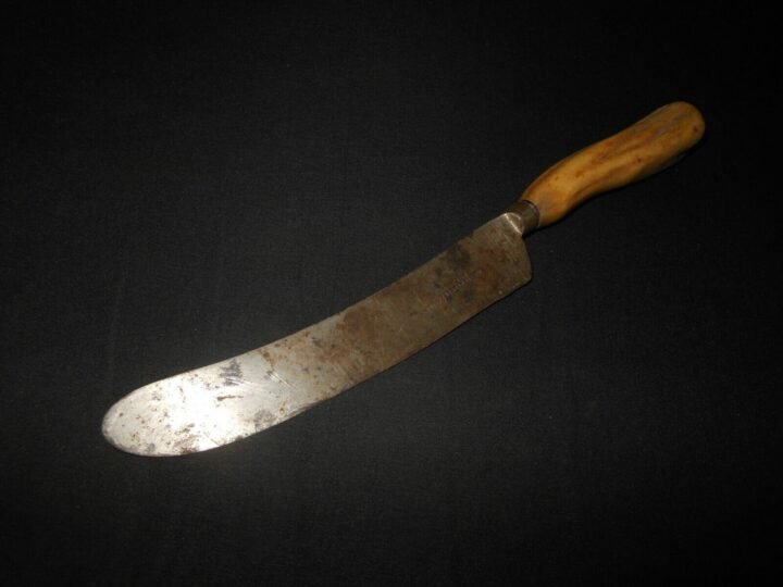 Vintage 18th Century – STAG ANTLER HANDLE DINNER KNIFE – SHEFFIELD – EXCELLENT! — image 2