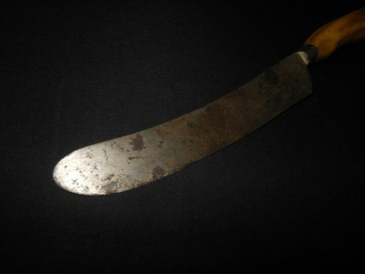 Vintage 18th Century – STAG ANTLER HANDLE DINNER KNIFE – SHEFFIELD – EXCELLENT! — image 4