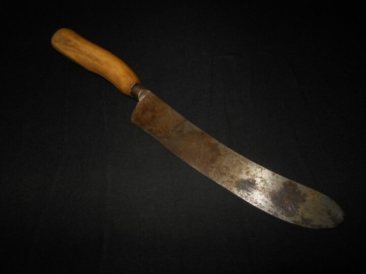 Vintage 18th Century – STAG ANTLER HANDLE DINNER KNIFE – SHEFFIELD – EXCELLENT! — image 6