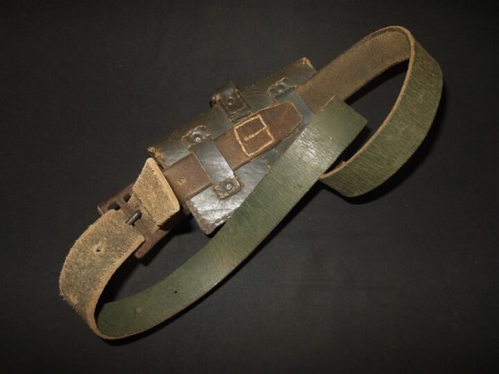 WW2 Royal Italian Army – M1907 CARCANO LEATHER AMMUNITION POUCH & BELT – NICE! — image 3