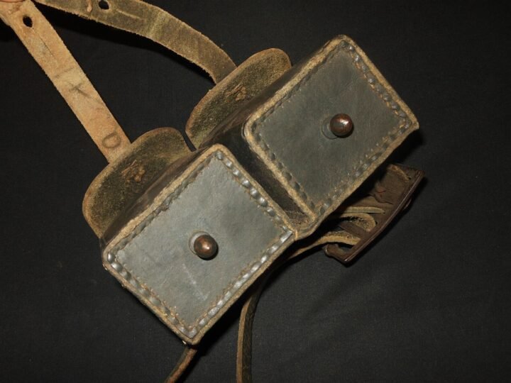 WW2 Royal Italian Army – M1907 CARCANO LEATHER AMMUNITION POUCH & BELT – NICE! — image 5