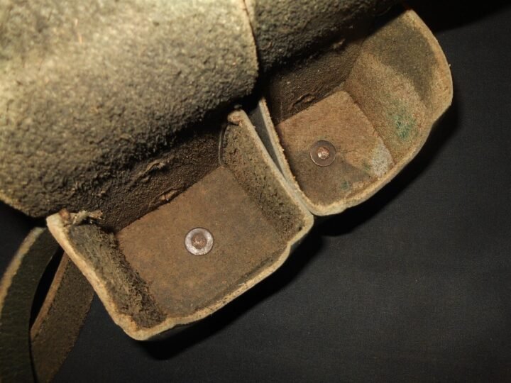 WW2 Royal Italian Army – M1907 CARCANO LEATHER AMMUNITION POUCH & BELT – NICE! — image 6