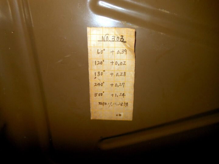 WW2 Imperial Japanese Army – 15×80 BIG EYE BATTERY COMMANDER OPTICS, BOX, TRIPOD, AND TAN CAMOUFLAGED COVER! — image 10