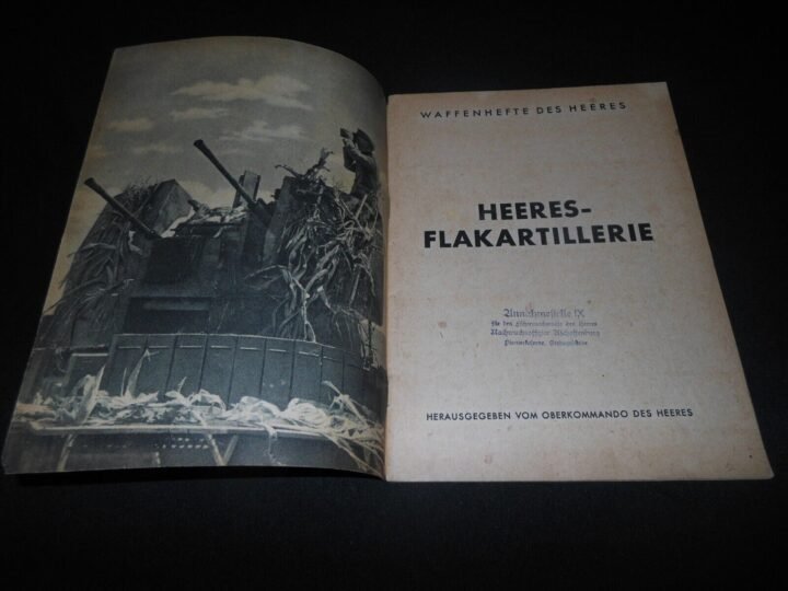 WW2 German Army Air Force – FLAK ARTILLERY HANDBOOK – UNIT MARKED – RARE! — image 3