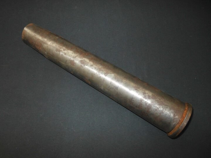 WW2 German Luftwaffe Feldluftautomatkanone 28 L/60 – 40mm BOFORS ANTI-AIRCRAFT CANNON – STEEL SHELL CASING #3 – NICE! — image 2