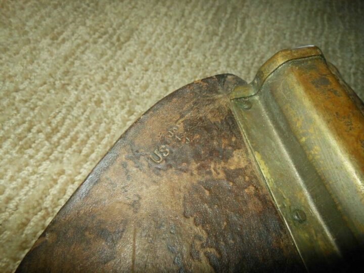 WW II US Army M1938 Leather Rifle Jeep / Cavalry Scabbard – M1 Garand #2 – NICE — image 3