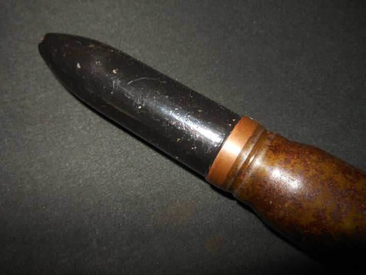 WW2 US Army Navy 20mm 20×110 Oerlikon / Hispano – AA BLANK TRAINING ROUND – VERY NICE! — image 4