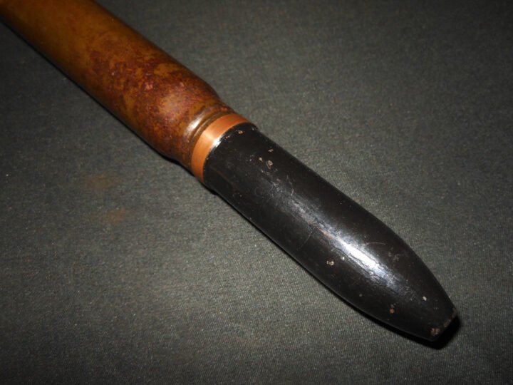 WW2 US Army Navy 20mm 20×110 Oerlikon / Hispano – AA BLANK TRAINING ROUND – VERY NICE! — image 6