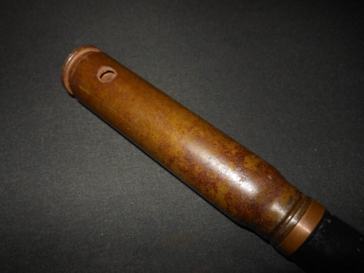 WW2 US Army Navy 20mm 20×110 Oerlikon / Hispano – AA BLANK TRAINING ROUND – VERY NICE! — image 7