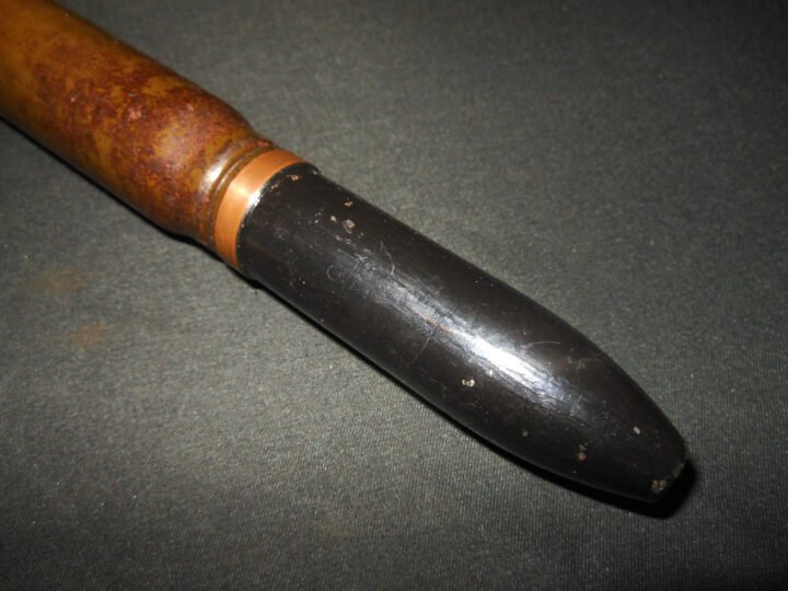 WW2 US Army Navy 20mm 20×110 Oerlikon / Hispano – AA BLANK TRAINING ROUND – VERY NICE! — image 8