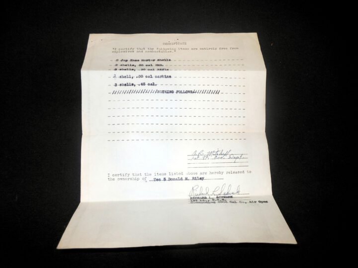 WW2 US Army Veteran Bring Backs – JAPANESE MORTAR AND US AMMUNITION – 802nd CHEMICAL COMPANY – GUAM – NICE! — image 24