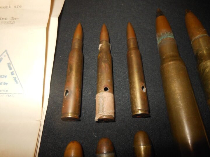 WW2 US Army Veteran Bring Backs – JAPANESE MORTAR AND US AMMUNITION – 802nd CHEMICAL COMPANY – GUAM – NICE! — image 3