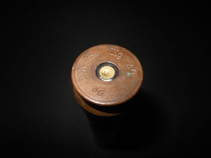 WW2 German Luftwaffe 20mm 20×138 FlaK 30/38 – BLANK TRAINING ROUND & STORAGE TUBE – VERY NICE! — image 6