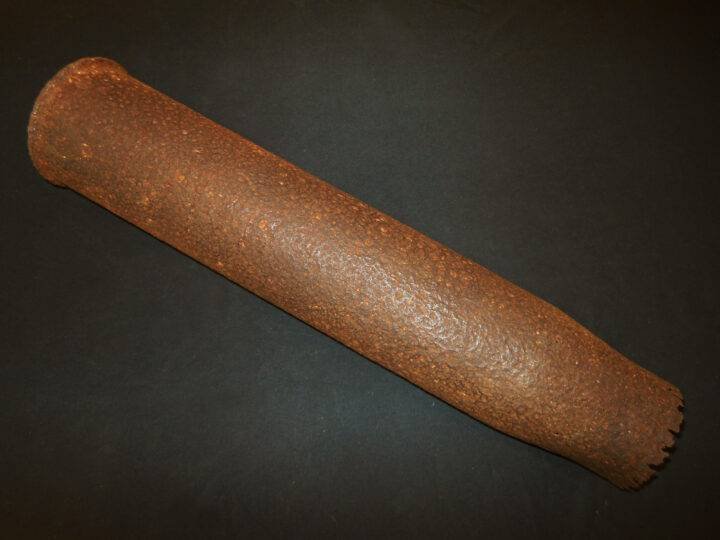 WW2 German Luftwaffe Wehrmacht – 7.5cm STEEL SHELL CASING – KURLAND – PaK39 KwK40 – NICE! — image 4