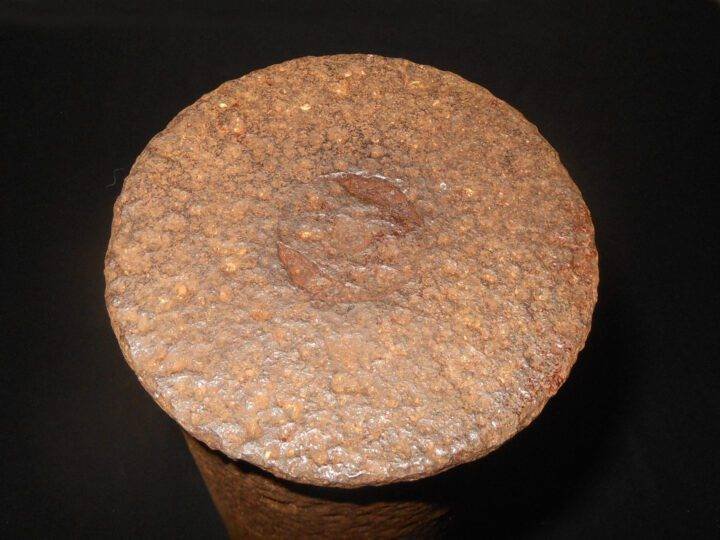 WW2 German Luftwaffe Wehrmacht – 7.5cm STEEL SHELL CASING – KURLAND – PaK39 KwK40 – NICE! — image 7