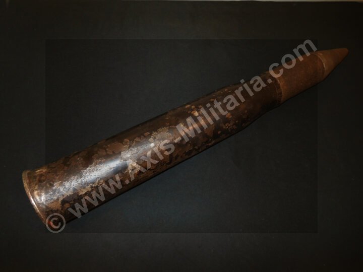 WW2 German Luftwaffe Wehrmacht – 7.5cm COMPLETE AP ROUND AND SHELL CASING – PaK39 KwK40 – NICE! — image 3