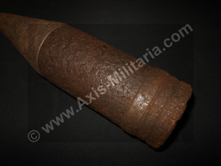 WW2 German Luftwaffe Wehrmacht – 7.5cm COMPLETE AP ROUND AND SHELL CASING – PaK39 KwK40 – NICE! — image 7