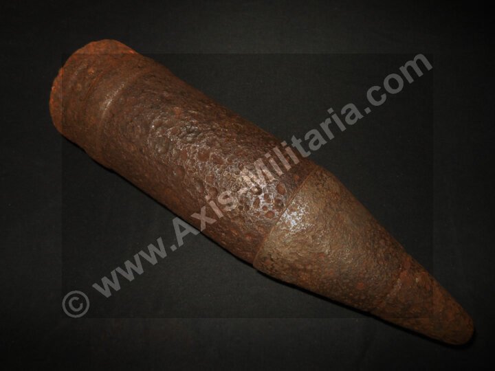 WW2 German Luftwaffe Wehrmacht – 7.5cm COMPLETE AP ROUND AND SHELL CASING – PaK39 KwK40 – NICE! — image 8