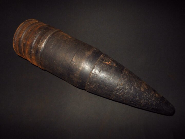 WW2 German Kriegsmarine 10.5cm SK C/32 – NAVAL CANNON ARMOR PIERCING ROUND – SHIPS & U-BOATS – VERY RARE! — image 3