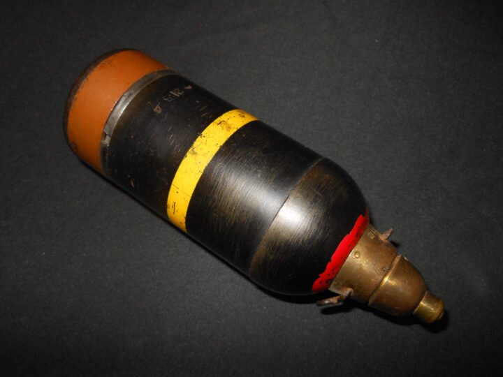 WW2 Imperial Japanese Army – MODEL 89 KNEE MORTAR ROUND – INERT – SUPERB! — image 16