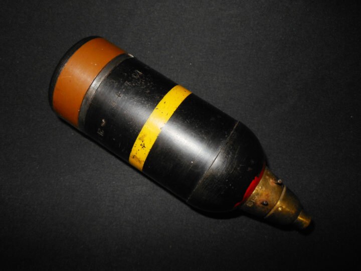 WW2 Imperial Japanese Army – MODEL 89 KNEE MORTAR ROUND – INERT – SUPERB! — image 17