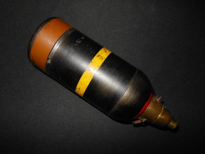 WW2 Imperial Japanese Army – MODEL 89 KNEE MORTAR ROUND – INERT – SUPERB! — image 18