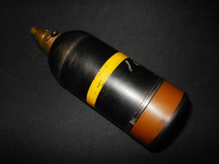 WW2 Imperial Japanese Army – MODEL 89 KNEE MORTAR ROUND – INERT – SUPERB! — image 3