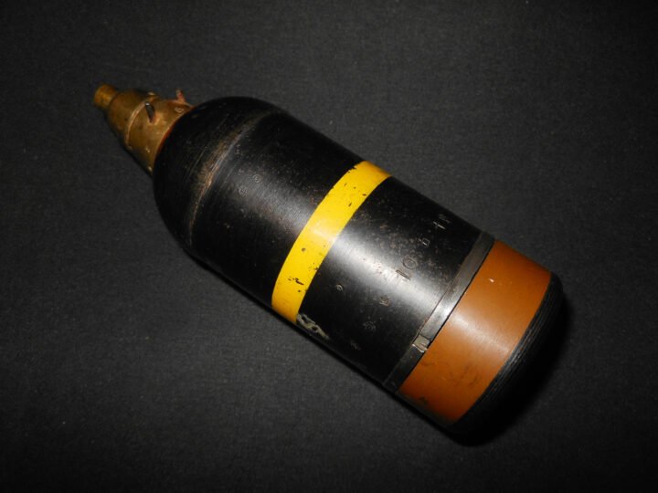 WW2 Imperial Japanese Army – MODEL 89 KNEE MORTAR ROUND – INERT – SUPERB! — image 4