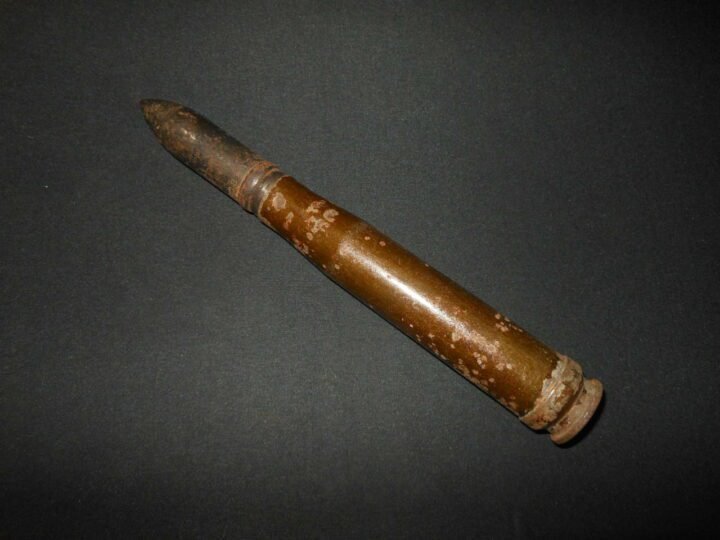 WW2 Italian Army 20mm 20×138 Breda 20/65 mod.35 – COMPLETE AP ROUND & SHELL – NICE! — image 2