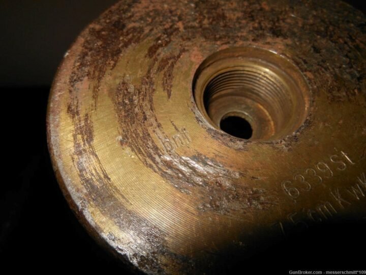 WW2 German Wehrmacht – 7.5cm KwK40 COMPLETE AP ROUND & SHELL CASING – PaK39 KwK40 – NICE! — image 14