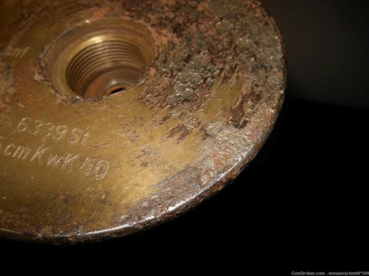 WW2 German Wehrmacht – 7.5cm KwK40 COMPLETE AP ROUND & SHELL CASING – PaK39 KwK40 – NICE! — image 15