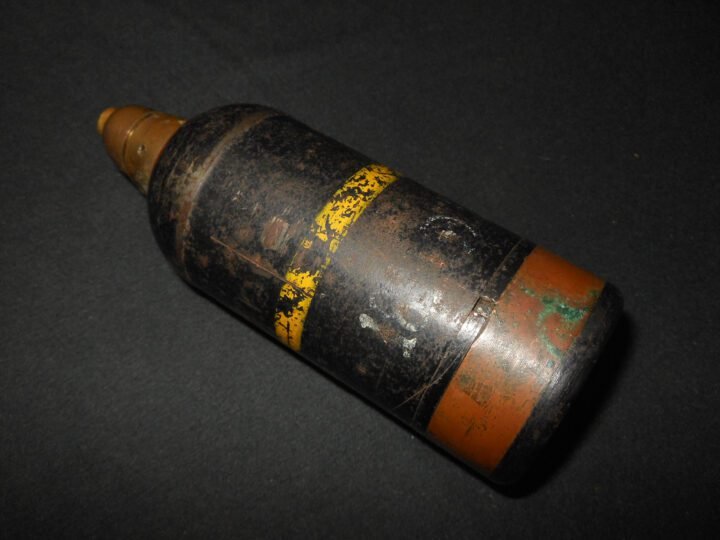 WW2 Imperial Japanese Army – MODEL 89 KNEE MORTAR ROUND – INERT – VERY NICE! — image 2