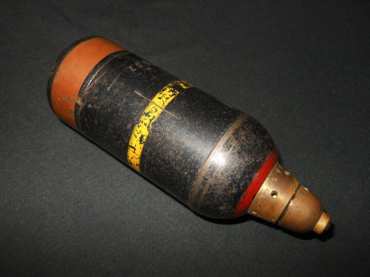 WW2 Imperial Japanese Army – MODEL 89 KNEE MORTAR ROUND – INERT – VERY NICE! — image 3
